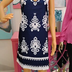 Midnight Breeze Printed Slip Dress