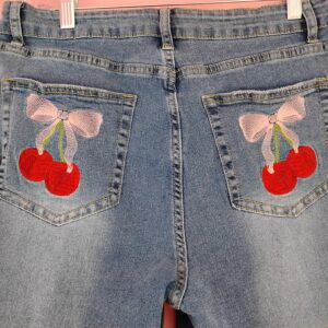 Cherry Detail Denim Shorts